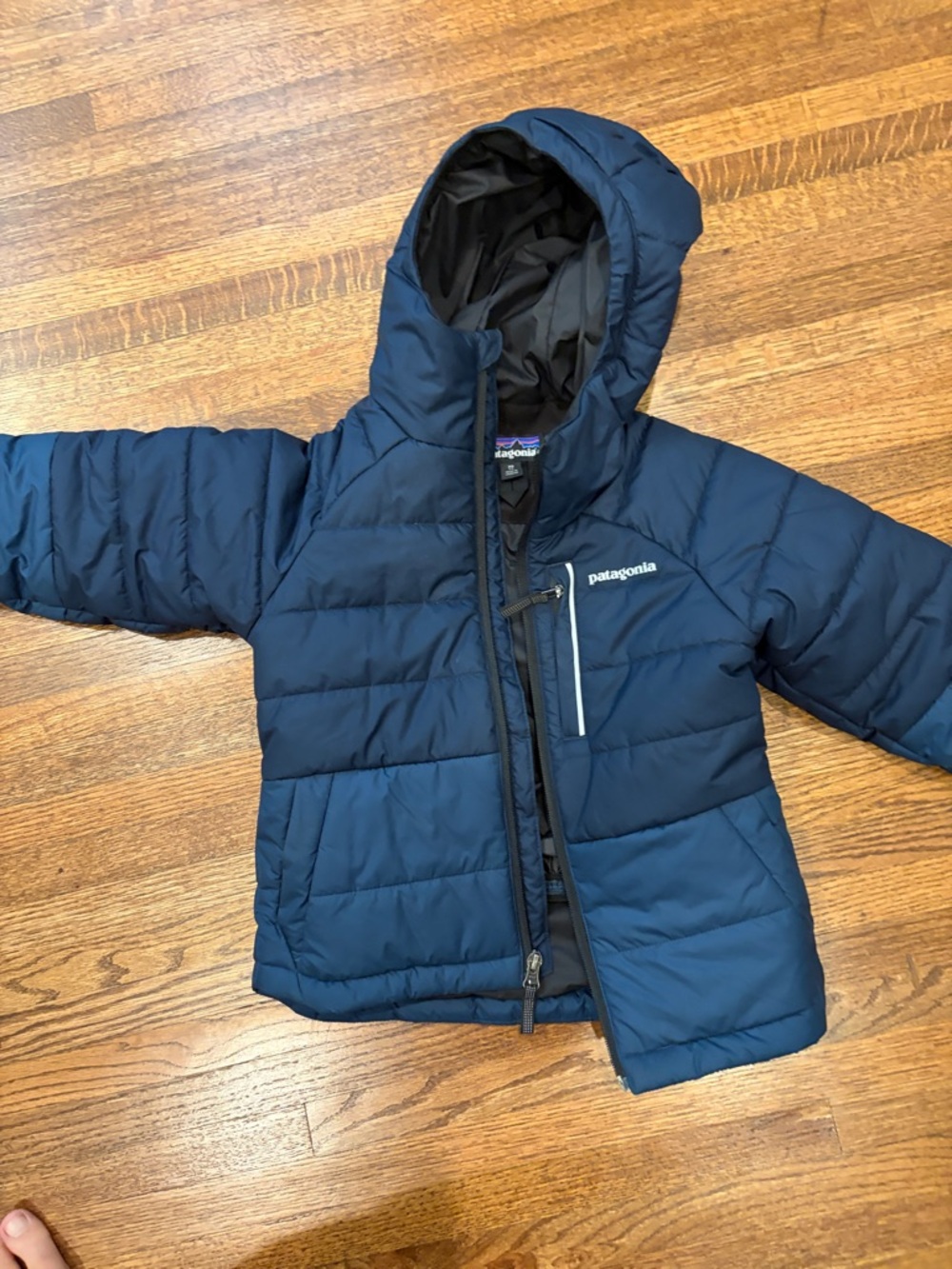 Patagonia Dark Blue Hooded Puffer Jacket